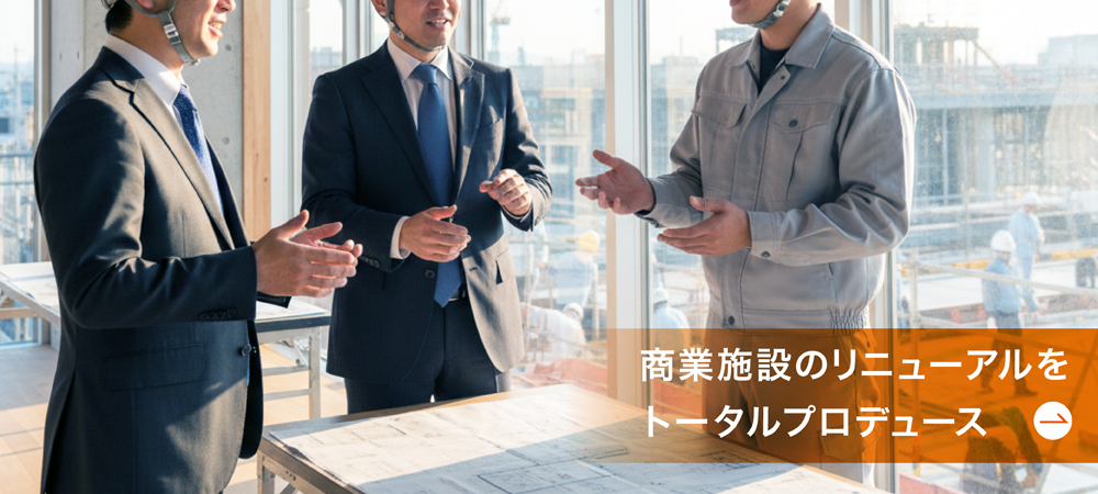 空施設に、新たな価値を。商業施設再生をトータルでプロデュース。